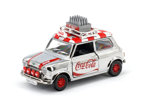 Load image into Gallery viewer, Tiny City Die-cast Model Car - 1/50 Mini Cooper X Coca-Cola(Siver) #COKE126
