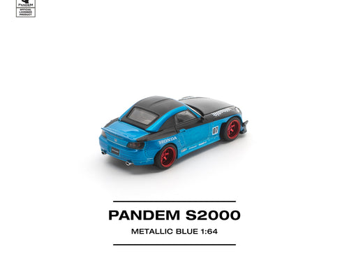 Load image into Gallery viewer, (Pre-order) POP RACE 1/64 PANDEM S2000 METALLIC BLUE Diecast Model Car
