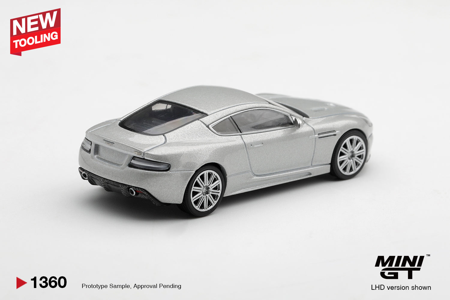 (Pre-order) Mini GT #1360 Aston Martin DBS 2008 Lightning Silver 2008 RHD Model
