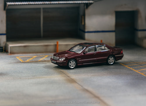 Load image into Gallery viewer, Tarmac Works 1/64 Mercedes-Benz S 55 AMG Bordeaux Red Metallic Model
