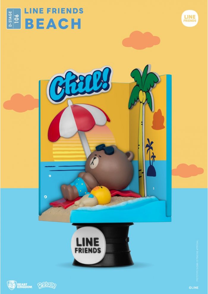 Beast Kingdom Diorama Stage-106 - Line Friends - Beach