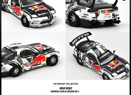Load image into Gallery viewer, (Pre-order) INNO64 1/64 MAZDA RX-7 MAD MIKE "MADBUL Gen6" Diecast Model Car
