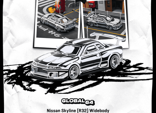 Load image into Gallery viewer, (Pre-order) Tarmac Works 1/64  Nissan Skyline (R32) Widebody Diecast Model Car
