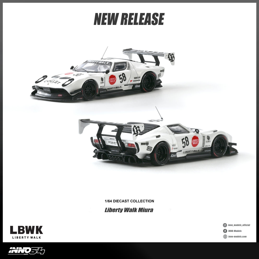 (Pre-order) INNO64 1/64 LB-Silhouette Works Miura GT Diecast Model Car