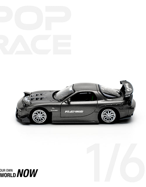 Load image into Gallery viewer, POPRACE 1/64 MAZDA RX7 RE-AMEMIYA - GUN METAL Model Car
