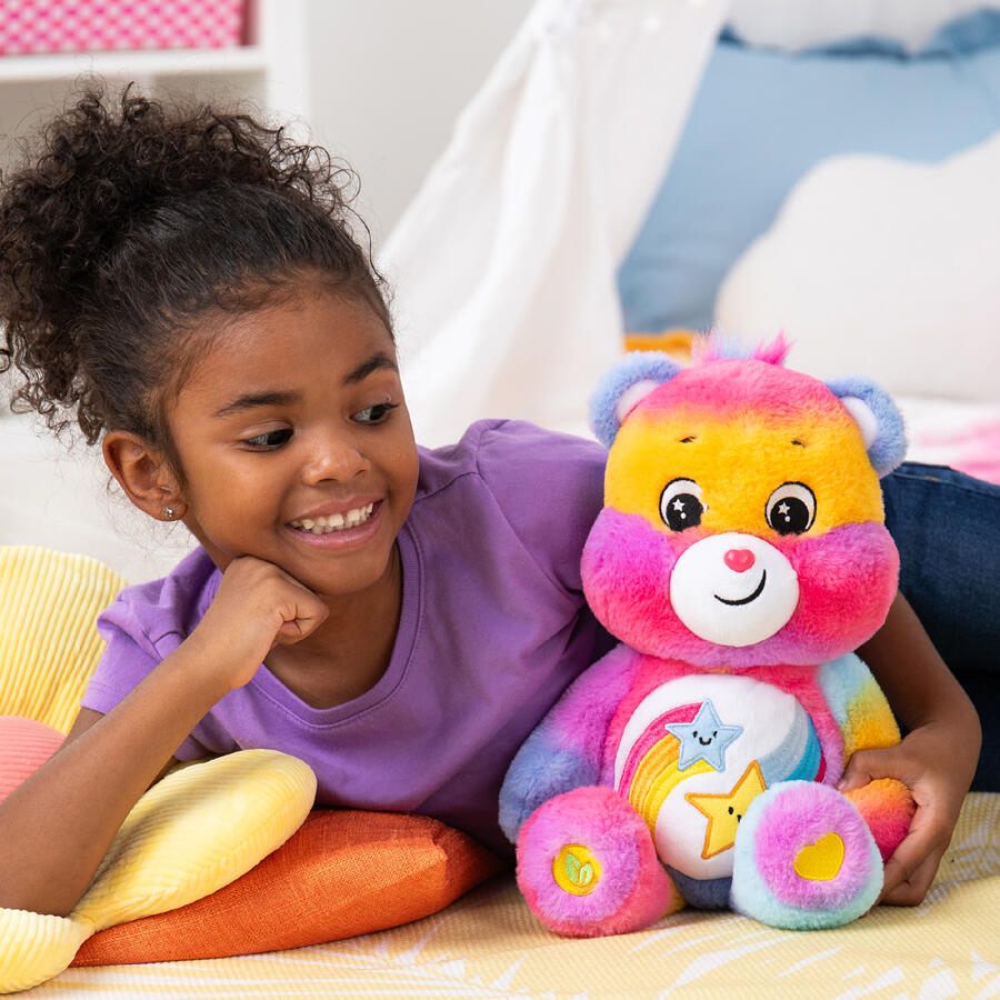 Care Bears Basic Fun 14 inch Soft Plush Toy (Eco Friendly)  -Dare To Care Bear