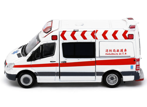 Load image into Gallery viewer, Tiny City Die-cast Model Car - Mercedes-Benz Sprinter Macau Ambulance (White)
