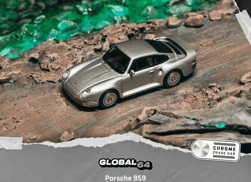 Load image into Gallery viewer, (Pre-order) Tarmac Works 1/64 Porsche 959 Silver Model Diecast Car
