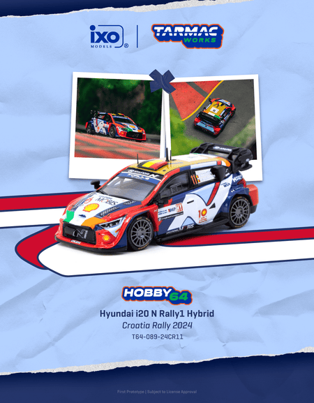 Tarmac Works 1/64 Hyundai i20 N Rally1 Hybrid Croatia Rally 2024