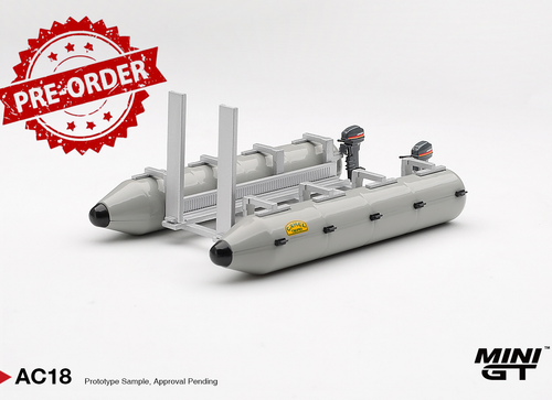 Load image into Gallery viewer, (Pre-order) Mini GT #MGTAC18 1/64 Camel Trophy Pontoon Raft Diecast Model

