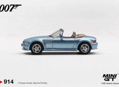 Load image into Gallery viewer, Mini GT #914 1/64 BMW Z3 "GoldenEye" English Blister Packaging
