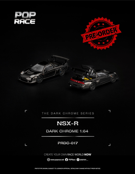 (Pre-order) POP RACE NSX-R DARK CHROME Opening Rear Detailed Engine #PRDC017