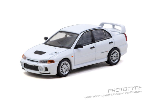 Load image into Gallery viewer, (Pre-order) Tarmac Works 1/64 Mitsubishi Lancer RS Evolution IV White Diecast
