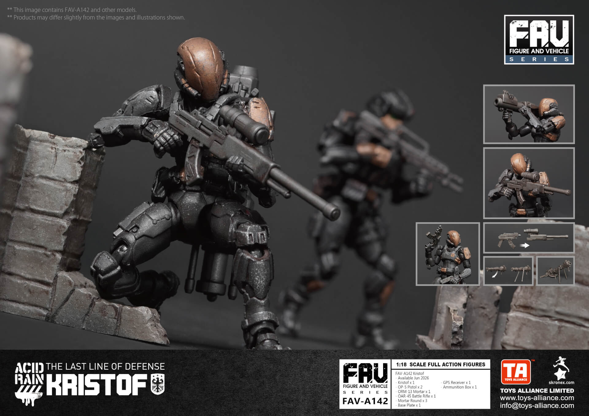 Toys Alliance 1/18 Acid Rain FAV-A142 Kristof Action Figure