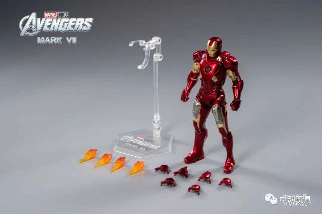 ZD Toys Marvel Avengers 1/10 Iron Man MK7 Action Figure Set