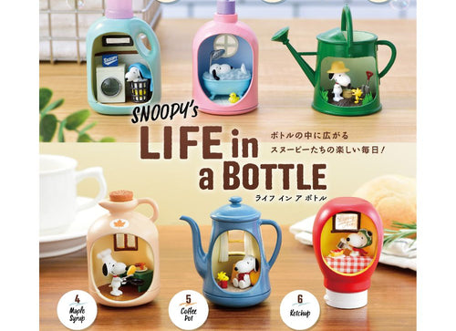 Load image into Gallery viewer, RE-MENT Snoopy's Life in a Bottle 6pcs Complete Box Full Set
