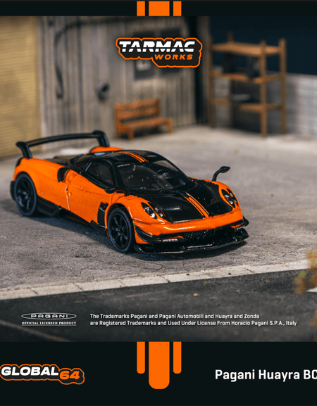 Tarmac Works 1/64 Pagani Huayra BC Arancio Saint Tropez Model Car
