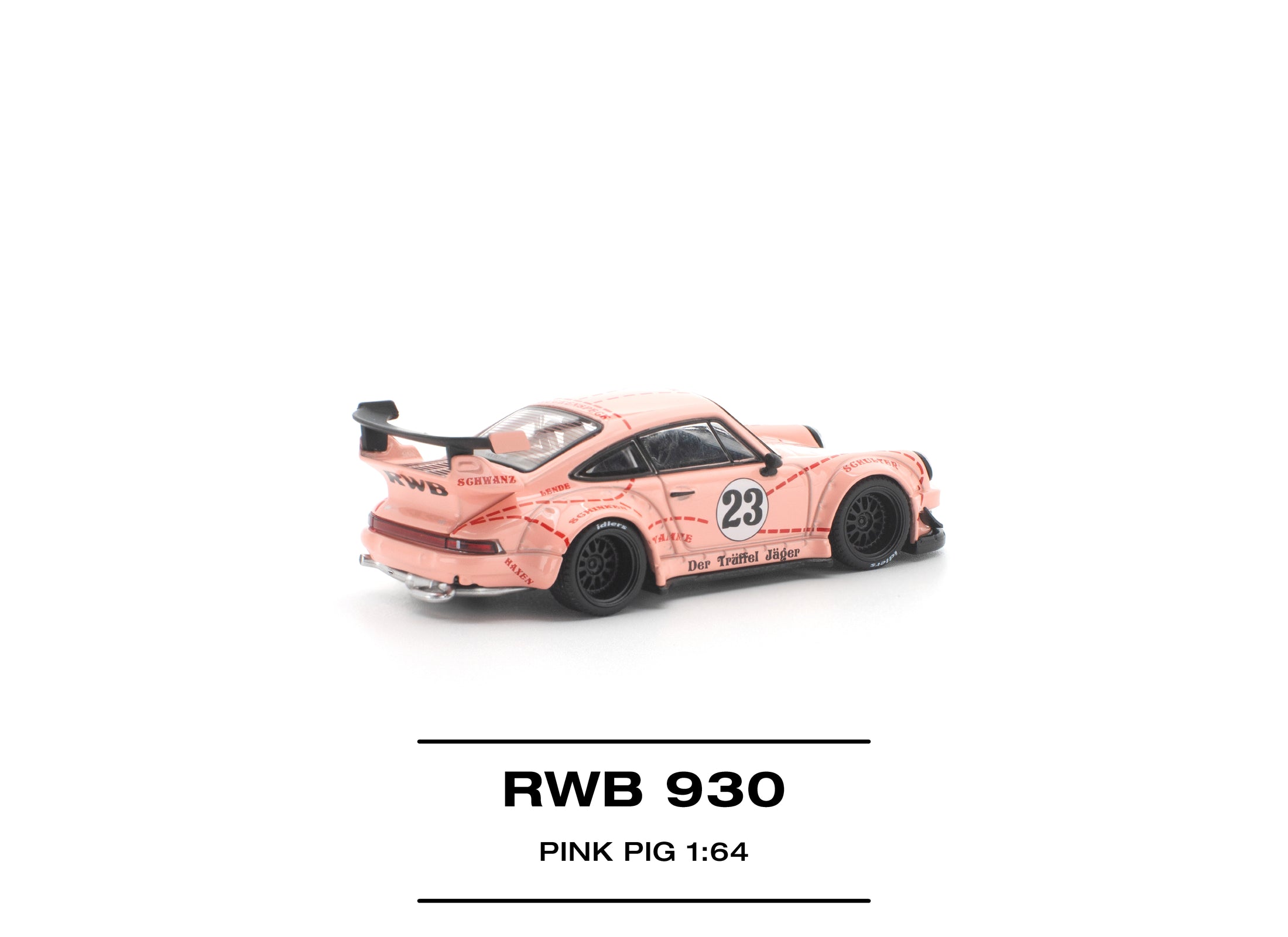 (Pre-order) POPRACE 1/64 - RWB 930 "PINK PIG" Diecast Model Car