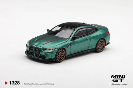 (Pre-order) Mini GT 1/64 #1328 BMW M4 CS Frozen Isle of Man Green Metallic RHD