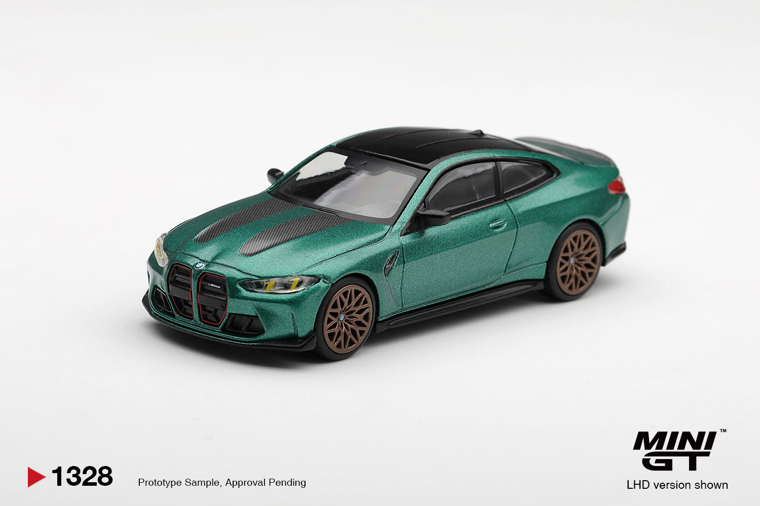 (Pre-order) Mini GT 1/64 #1328 BMW M4 CS Frozen Isle of Man Green Metallic LHD