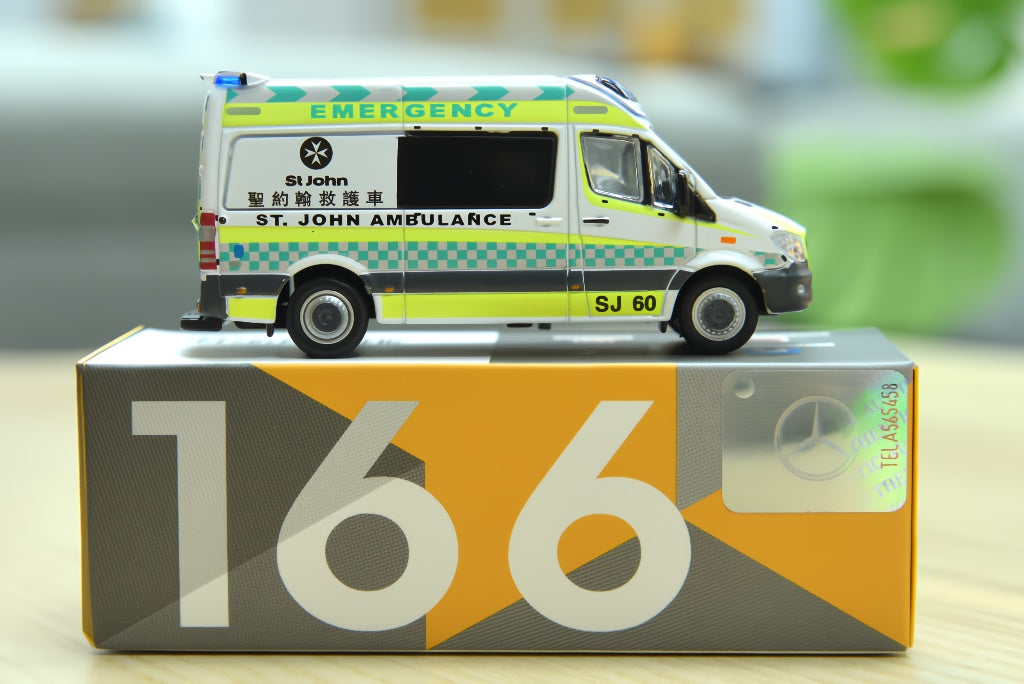 Tiny City 1/76 #166 Mercedes-Benz Sprinter St.John Ambulance (SJ60) Model Car