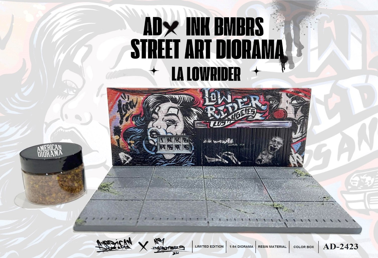 American Diorama 1:64 Street Art Diorama: LA Lowrider #AD-2423