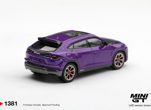 Load image into Gallery viewer, (Pre-order) Mini GT #1381 Lamborghini Urus Performante Viola Pasifae RHD
