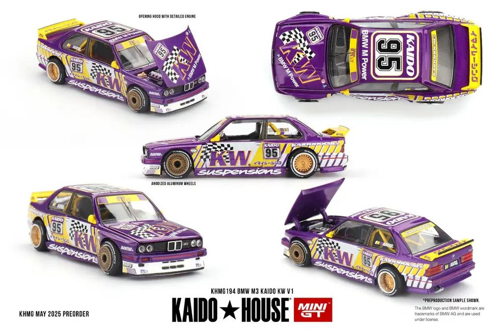 KaidoHouse X Mini GT BMW M3 Kaido KW V1 Diecast Model Car
