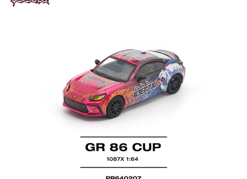 Load image into Gallery viewer, POPRACE 1/64 1087X GR86 CUP Diecast Model Car
