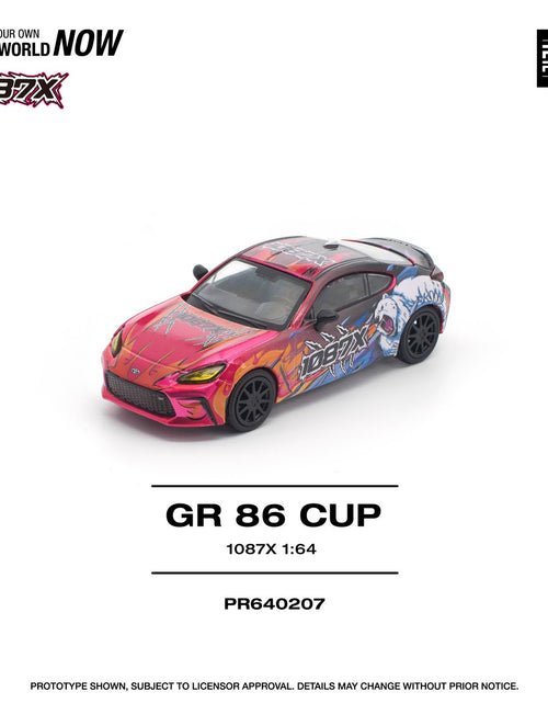Load image into Gallery viewer, POPRACE 1/64 1087X GR86 CUP Diecast Model Car
