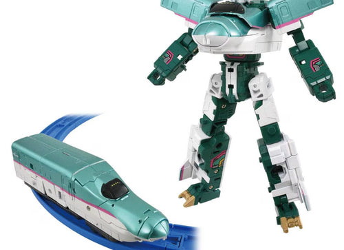 Load image into Gallery viewer, Takara Tomy Plarail Deformation Robot SHINKALION CW E5 Hayabusa Trailer Form
