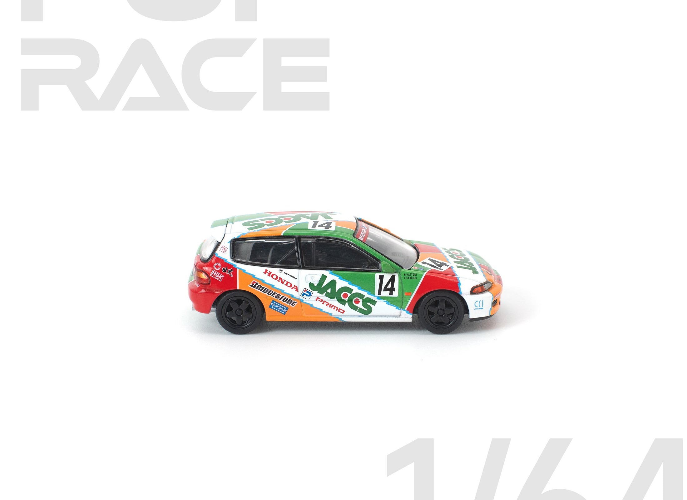 (Pre-order) POP RACE 1/64 HONDA CIVIC (EG6) JACCS Diecast Model Car #PR640465