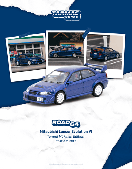 Tarmac Works 1/64 Mitsubishi Lancer Evolution VI  Tommi Mäkinen Ed,