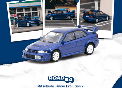 Load image into Gallery viewer, Tarmac Works 1/64 Mitsubishi Lancer Evolution VI  Tommi Mäkinen Ed,
