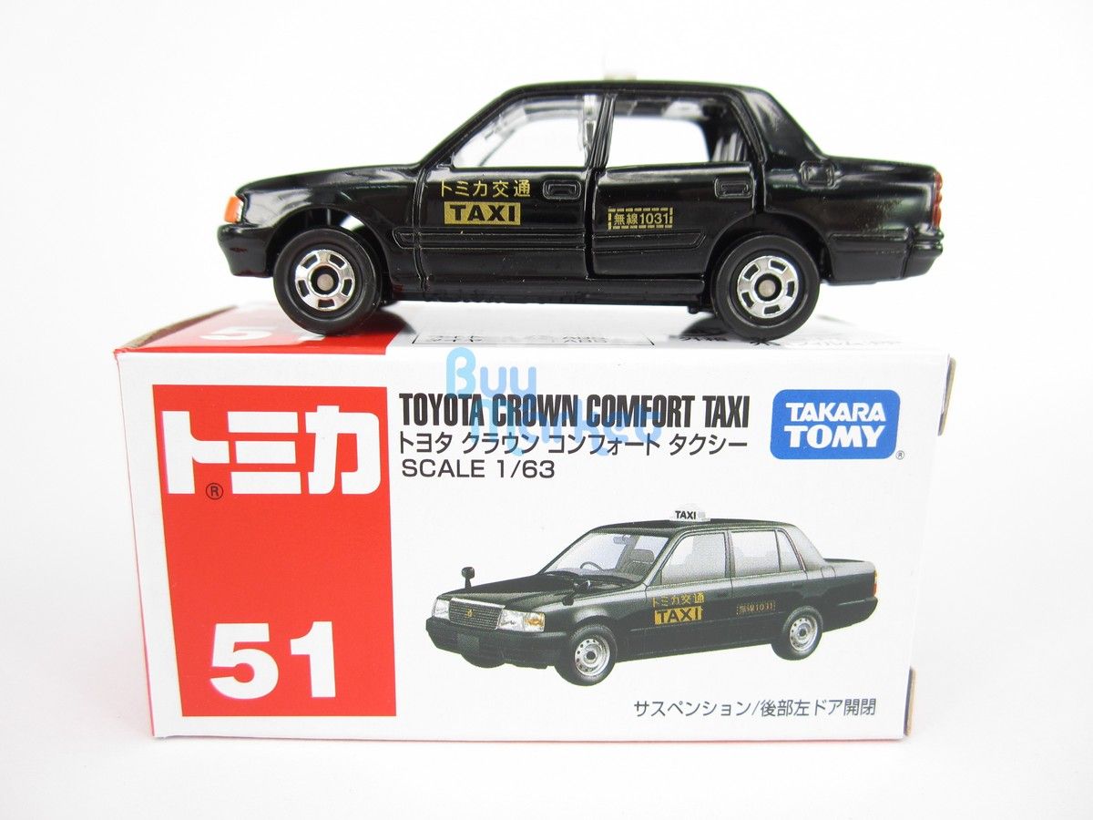 Takara Tomy Tomica #51 Toyota Crown Comfort Japan Taxi Sca. 1/63 Diecast Toy Car