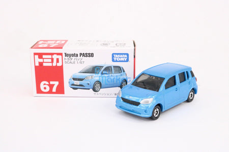 Takara Tomy TOMICA #67 Blue Toyota PASSO Scale 1/57 Diecast Toy Car JAPAN