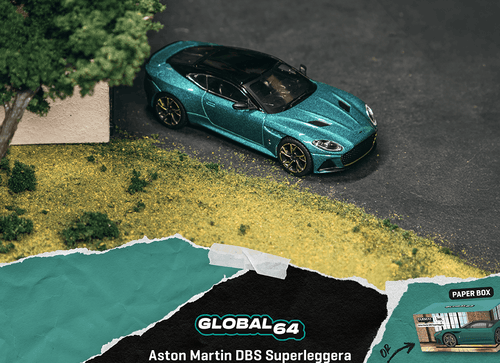Load image into Gallery viewer, (Pre-order) Tarmac Works 1/64 Aston Martin DBS Superleggera Green Diecast Model

