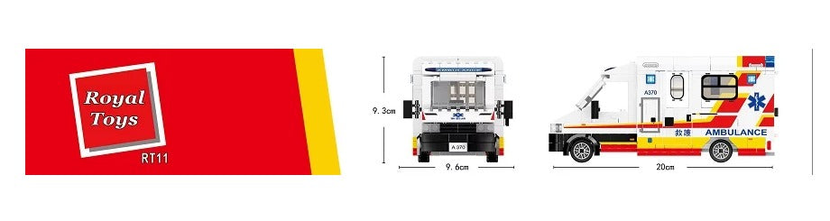 Royal Toys Building Blocks Bricks RT11: Hong Kong Ambulance (456 Pcs/Pzs)