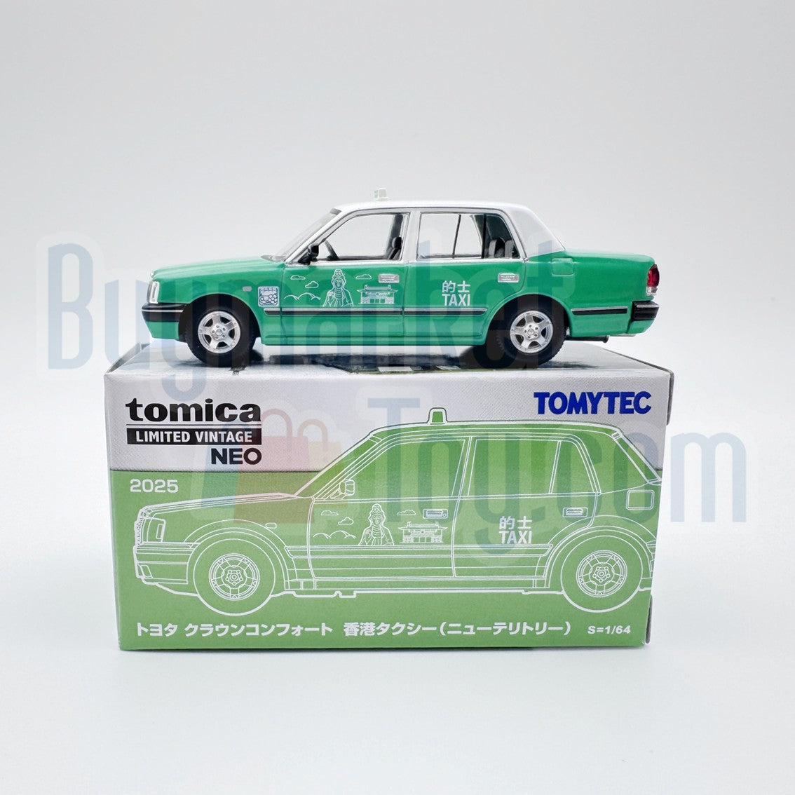 Takara Tomy Tomytec Limited Vintage NEO Toyota Crown Comfort HK Taxi Green