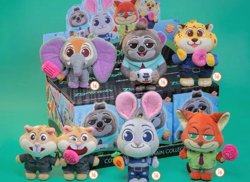 Load image into Gallery viewer, Hot Toys Disney Zootopia 2 Series Cosbi Plush Keychain Collection Set of 6
