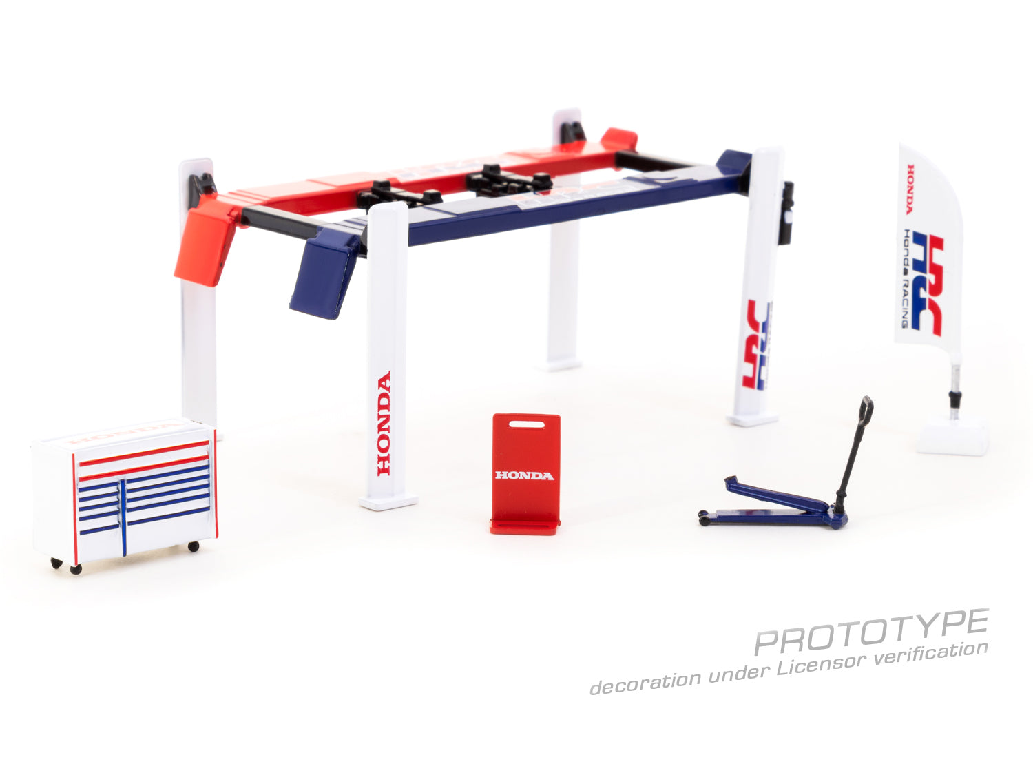 Tarmac Works 1/64 Garage tools set  Honda Racing Diorama