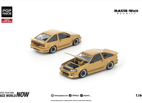 Load image into Gallery viewer, (Pre-order) POPRACE 1/64 RWB AE86 GOLD #PR640411 Diecast Model Car
