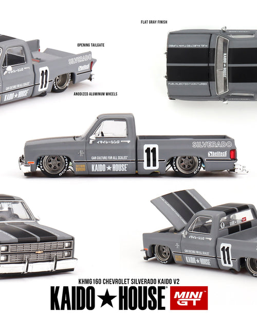 Load image into Gallery viewer, KaidoHouse X Mini GT 1/64 Chevrolet Silverado KAIDO V2 Model Car
