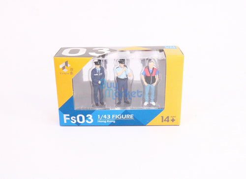 Load image into Gallery viewer, TINY City HK Scale 1/43 Figure Set 03 Policemen &amp; Driver Mini Model Figure
