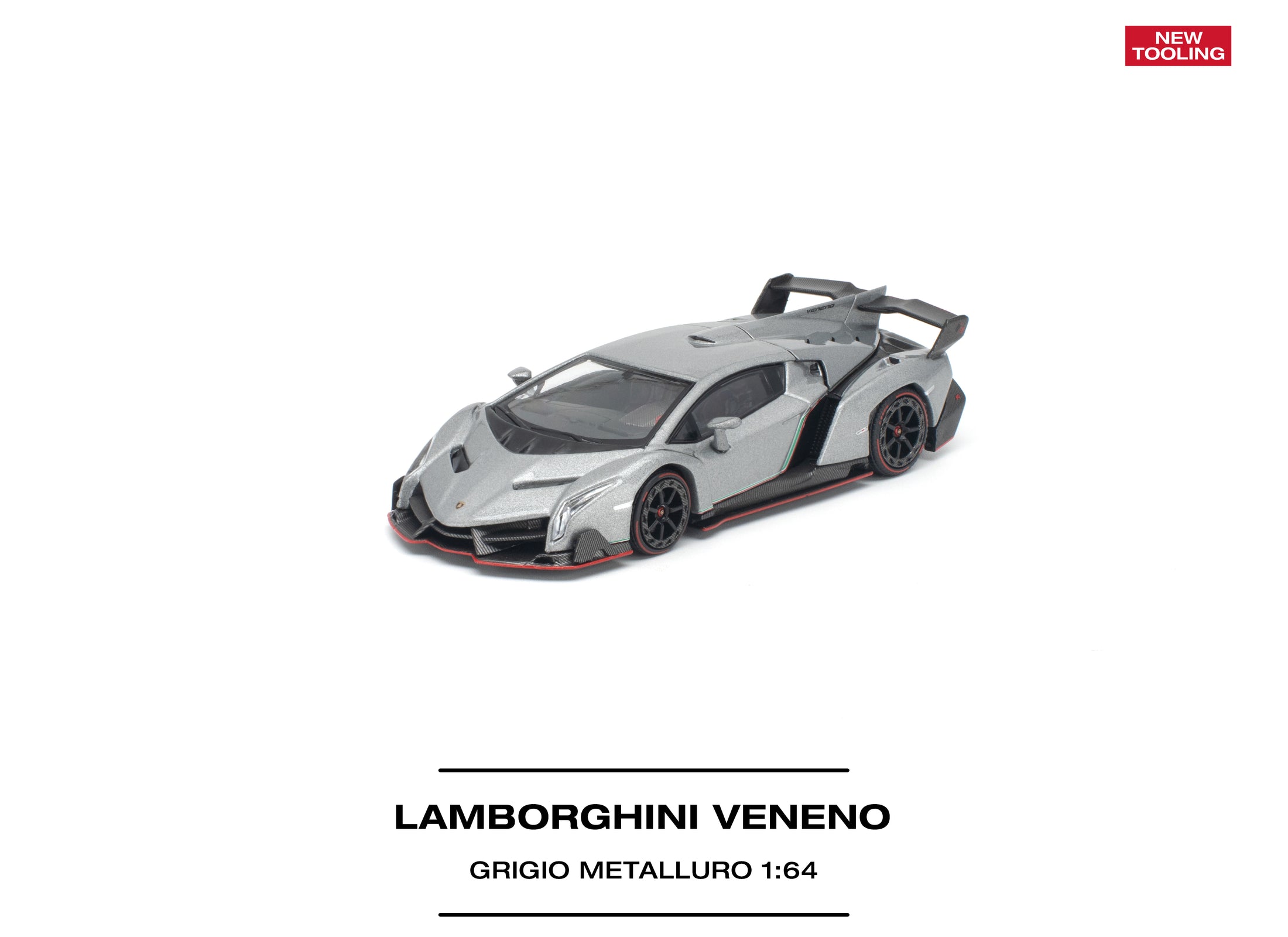 (Pre-order) POP RACE Lamborghini Veneno Grigio Metalluro New Tooling #PR640531