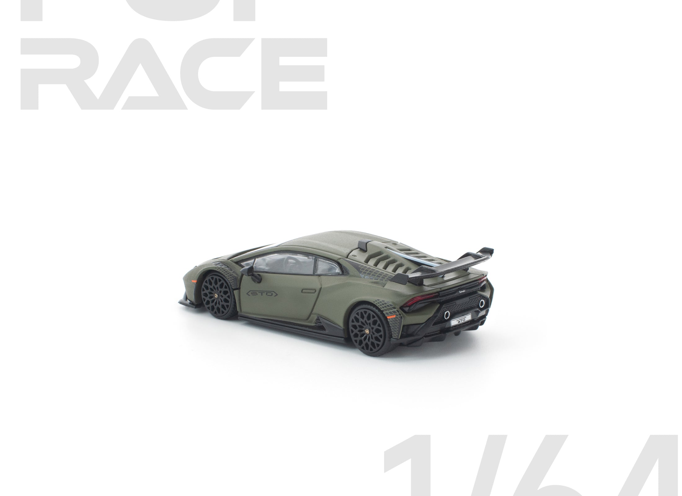 (Pre-order) POP RACE 1/64 lamborghini huracan sto verde turbine matt #pr640347