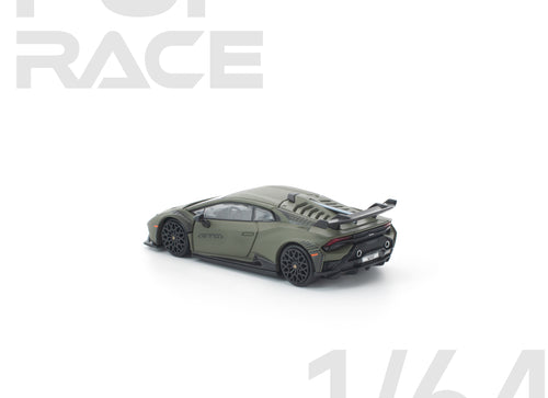 Load image into Gallery viewer, (Pre-order) POP RACE 1/64 lamborghini huracan sto verde turbine matt #pr640347
