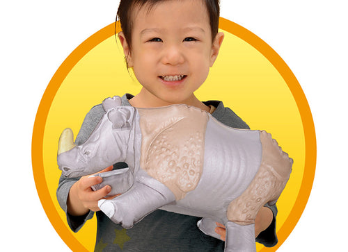 Load image into Gallery viewer, Takara Tomy Adventure Ania Kingdom Air Figure Cyrus (Great Indian Rhinoceros)
