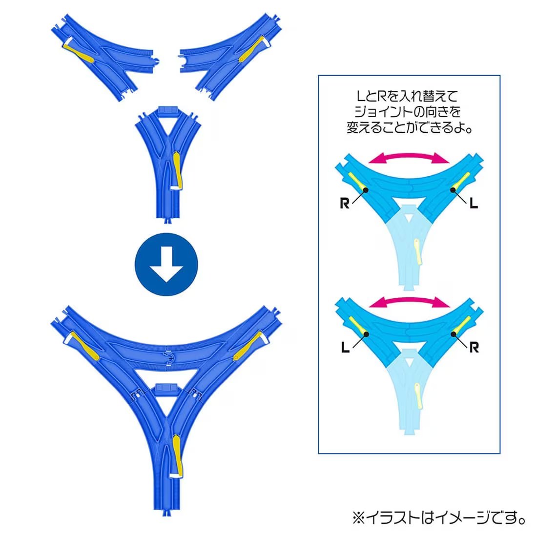 Takara Tomy Plarail Rail Train Accessory Parts R-30 Triangle Point (TRACK ONLY)