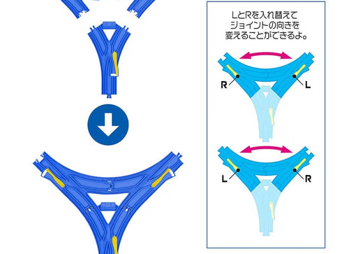 Load image into Gallery viewer, Takara Tomy Plarail Rail Train Accessory Parts R-30 Triangle Point (TRACK ONLY)
